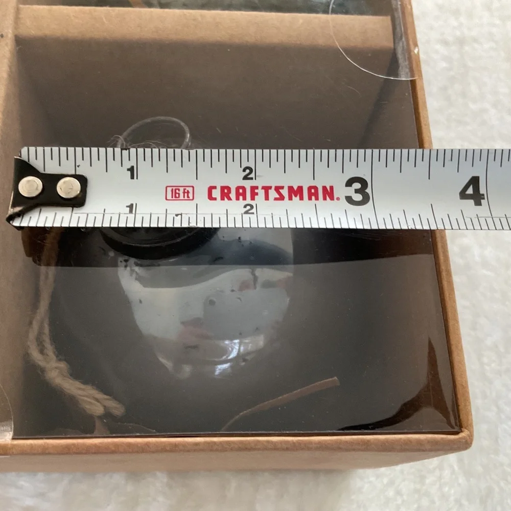 New Pottery Barn German Glitter Mercury Ornaments Set of 4 Gray Unopened